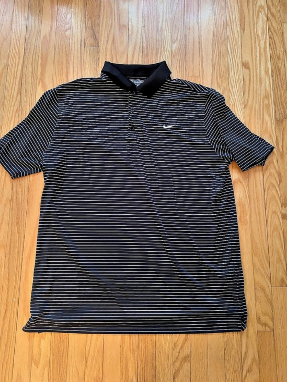 Nike Golf Tour Performance Striped Polo Black & White Large